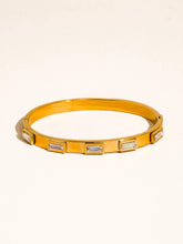 Load image into Gallery viewer, Baguette CZ Bangle Bracelet