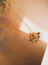 Load image into Gallery viewer, Five Stone Charm Necklace