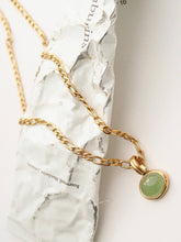 Load image into Gallery viewer, Green Stone Pendant Necklace
