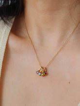 Load image into Gallery viewer, Five Stone Charm Necklace
