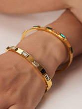 Load image into Gallery viewer, Baguette CZ Bangle Bracelet
