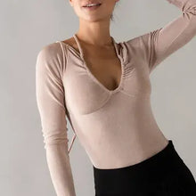 Load image into Gallery viewer, Champagne Bubbles Tie Back Top
