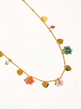 Load image into Gallery viewer, Flower &amp; Hearts Charm Necklace
