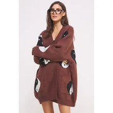 Load image into Gallery viewer, Oversized Yin Yang Cardigan
