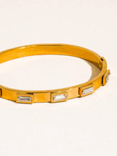 Load image into Gallery viewer, Baguette CZ Bangle Bracelet
